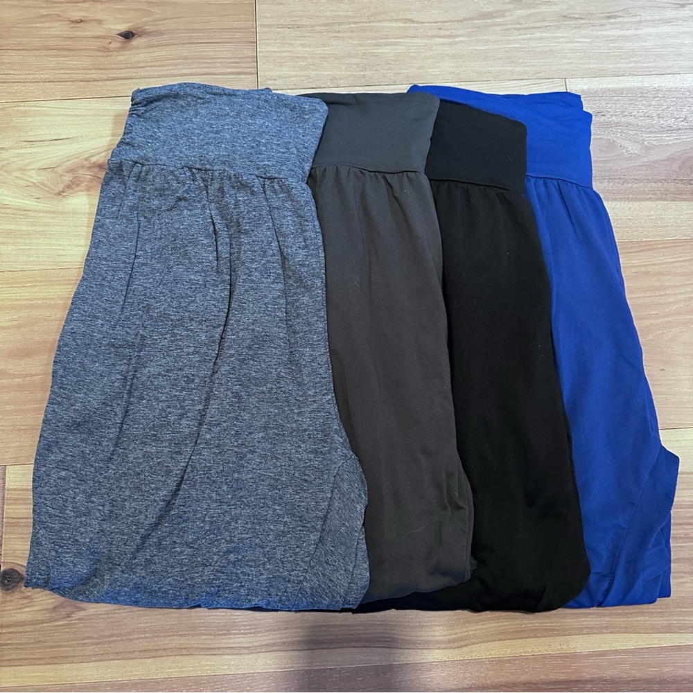 Set of 4 Women's UEU Yoga Joggers Pants Loose Workout Sweatpants Lounge Pockets